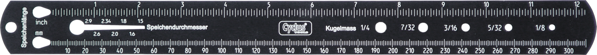 CYCLUS TOOLS SPOKE RULER, METAL